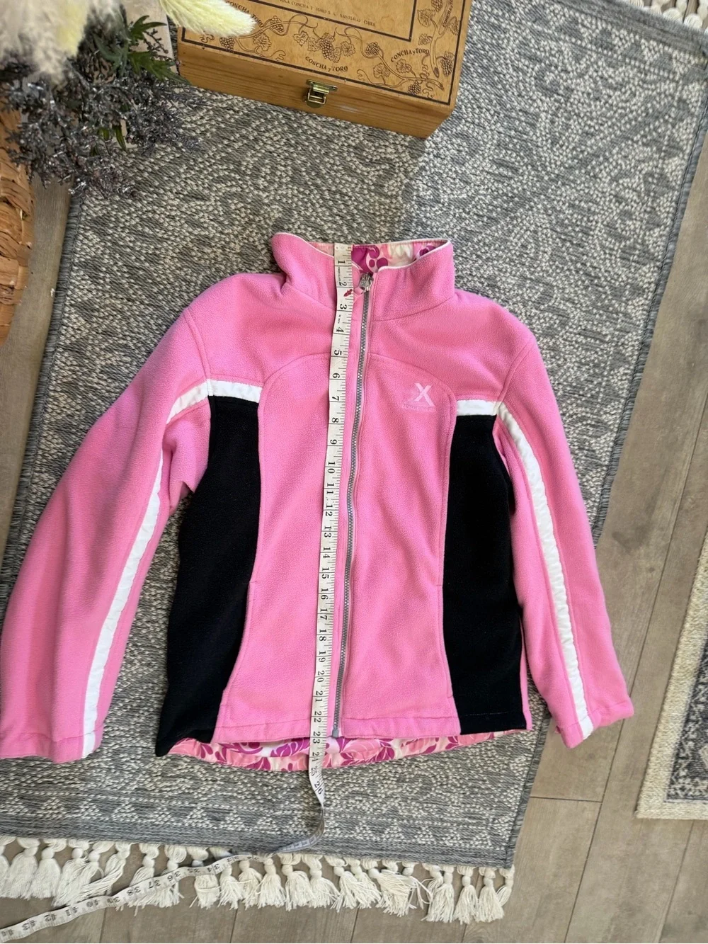 Vintage ZeroXposur Girls Pink Reversible Jacket Size XL